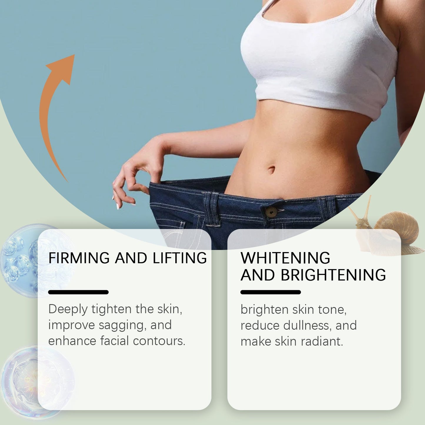 West&Month Snail Peptide Hyaluronic Acid Firming Serum Moisturizes And Tights Skin, Firming And Smoothing Skin Lines