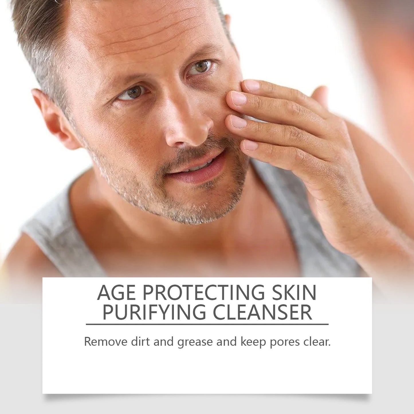 East Moon Men's Facial Cleanser, Moisturizing Amino Acid Gentle Cleanser Refreshing Non-Tightening Cleanser