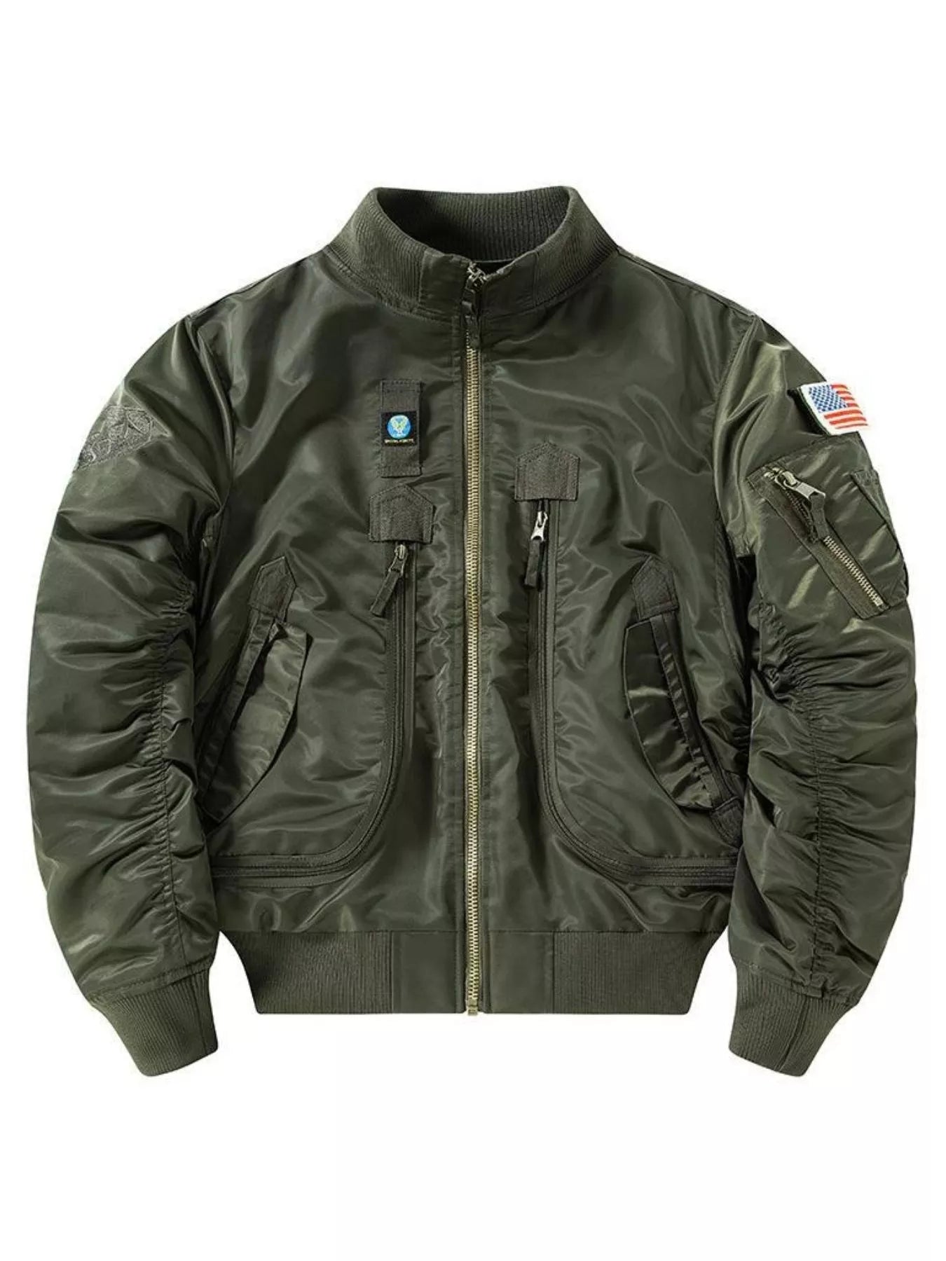 Men's Plus Size Zip Up Long Sleeve Jacket