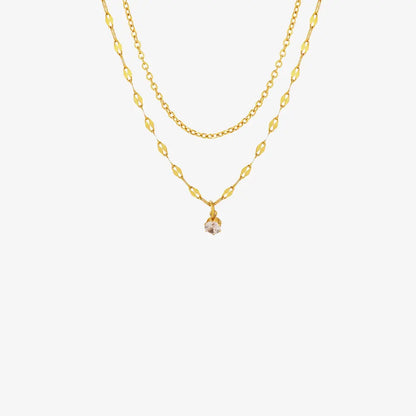 Titanium Steel Double-Layered Necklace