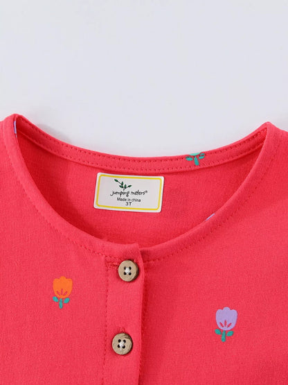 Children's Dinosaur Button-Front Dress