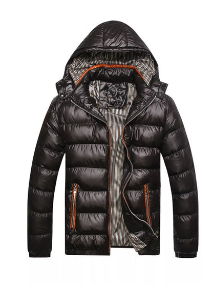 Men's Plus Size Lightweight Hooded Puffer Jacket