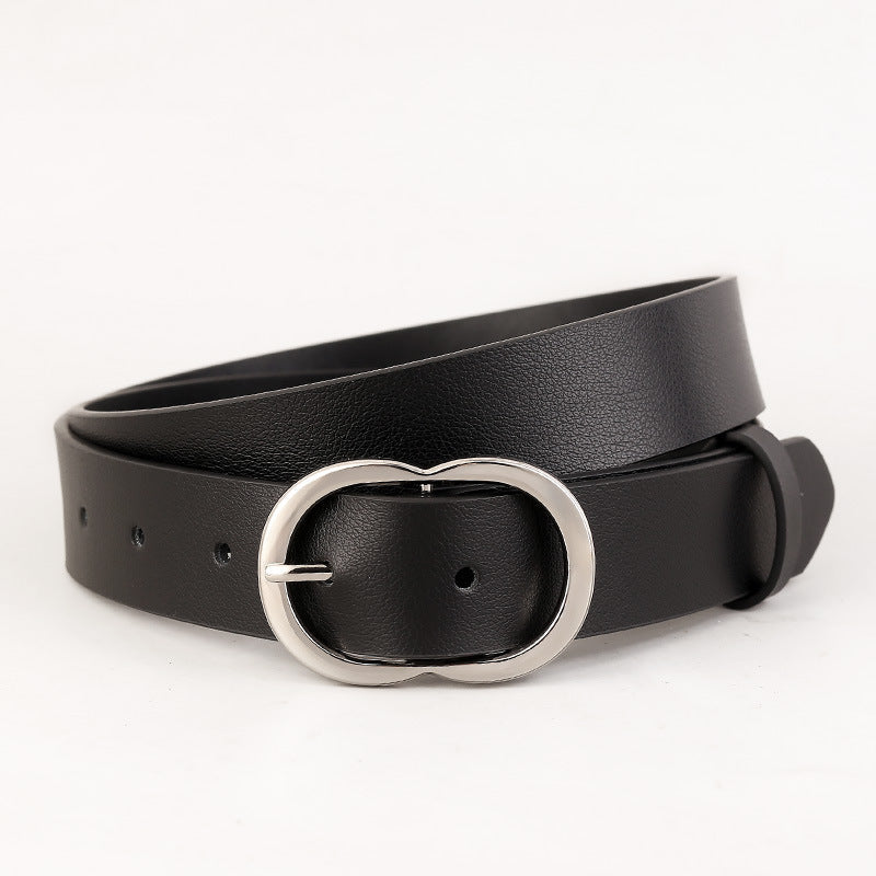 Skinny Belt with Oval Buckle