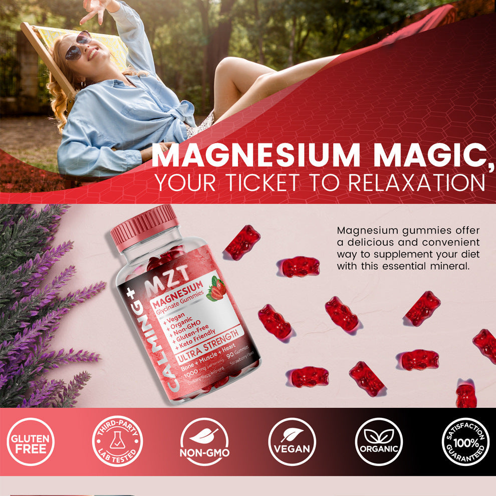 Magnesium Glycinate Strawberry Soft Candy