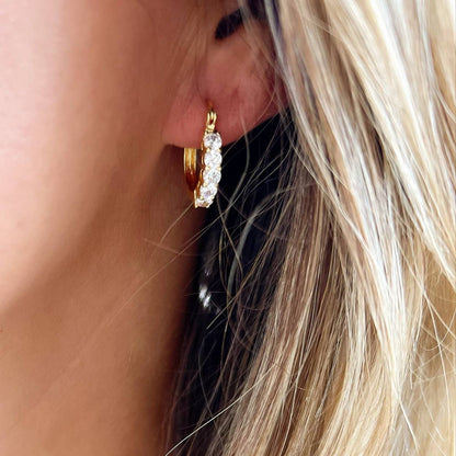Stella CZ Hoop Earrings