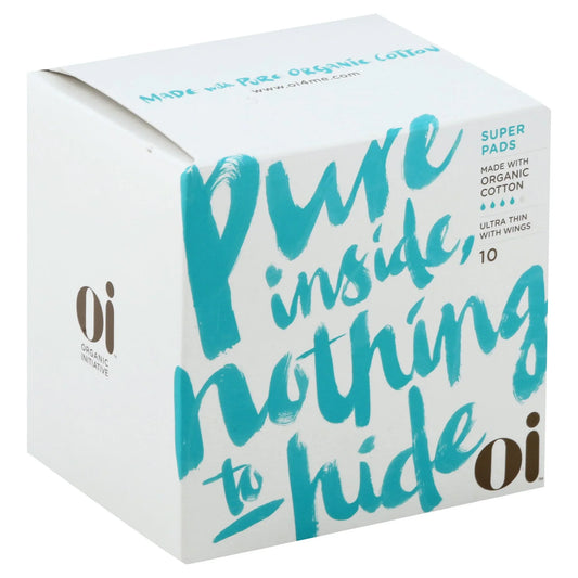 Oi - 100% Organic Ultra Thin Pads, 10 ct (Pack of 1) - Spain Origin