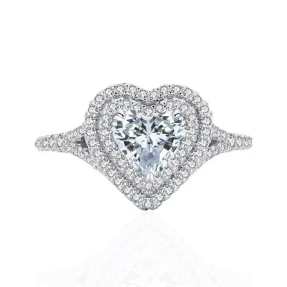 1 Carat Moissanite Heart-Shaped Ring