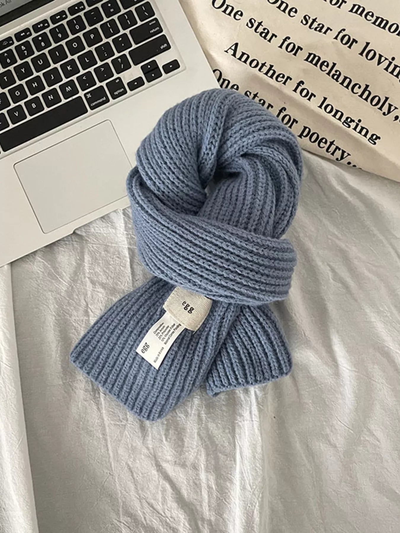 Knitted Ribbed Scarf