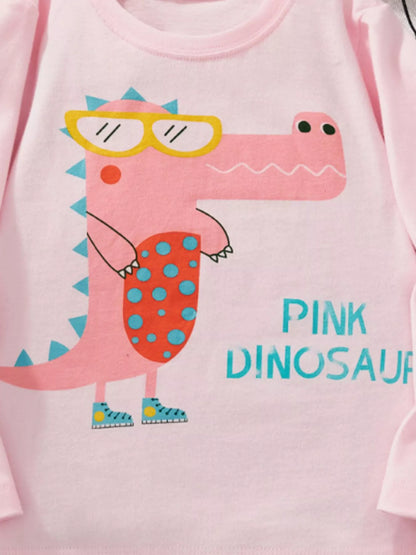 Children's Dinosaur Graphic Long Sleeve T-Shirt