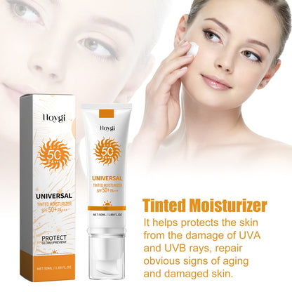 Hoygi Tinted Moisturizer, Outdoor UV Protection Brightening Skin Hydrating Protective Cream