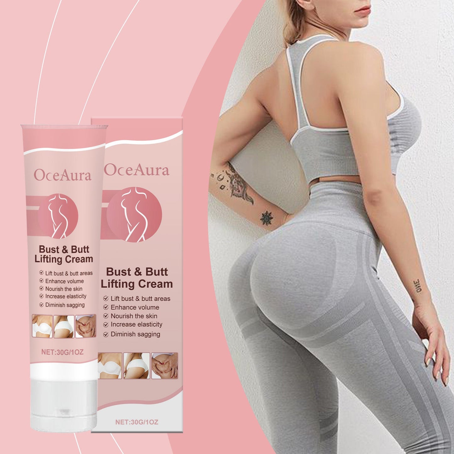 OceAura Breast Care Cream Breast Moisturizing, Firming, Smoothing And Nourishing Butt Skin Body Care Cream