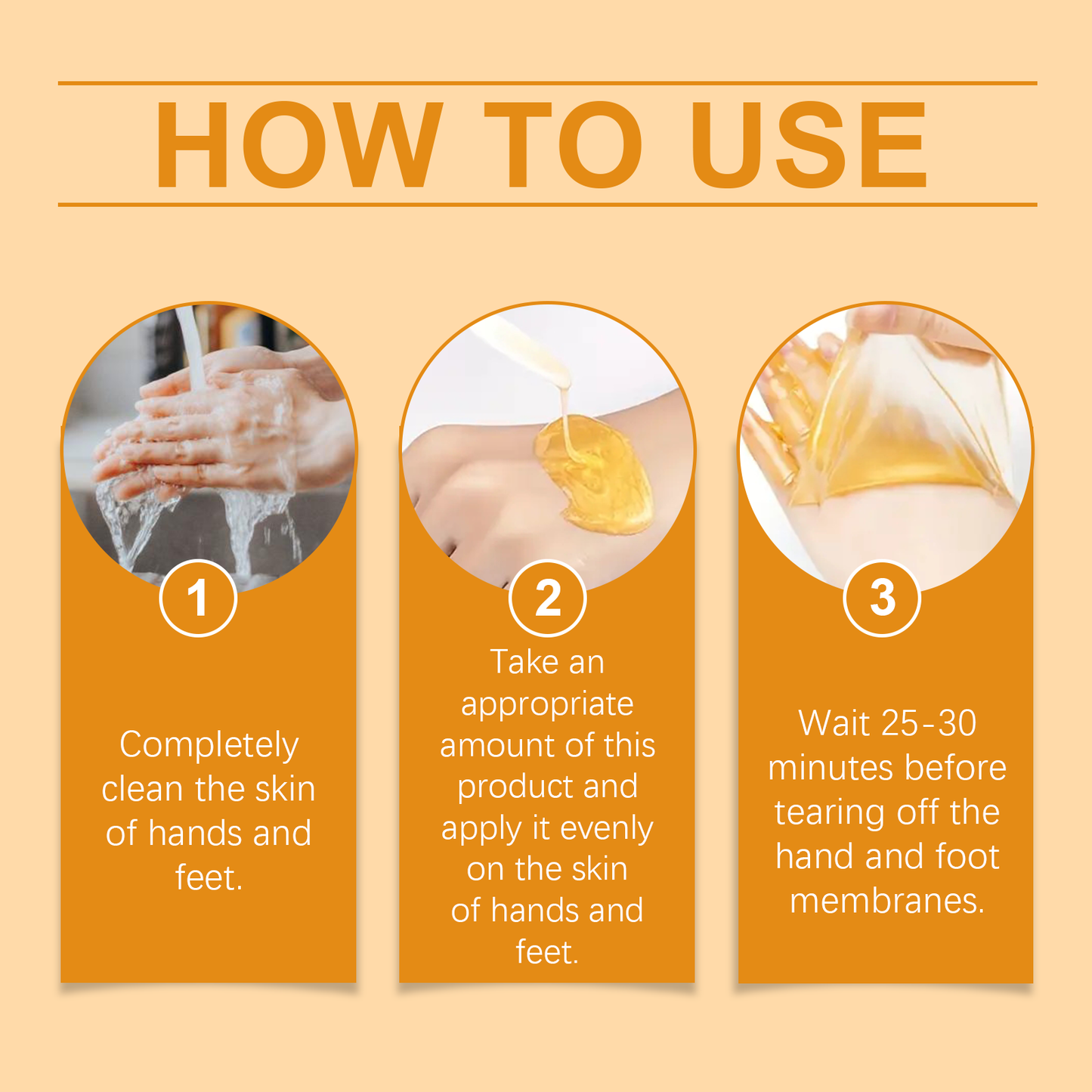 Wiyun Vitamin C Turmeric Pulls Hand And Foot Mask, Gently Cleans Dead Skin, Restores Moisture And Nourishes Delicate Hands And Feet Skin