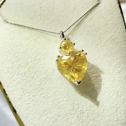5.5 Carat Moissanite 925 Sterling Silver Pendant Necklace