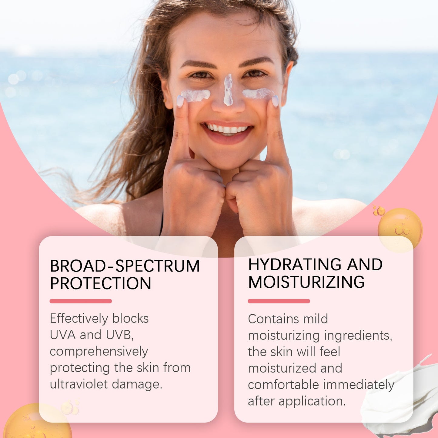 EELHOE Protection Stick, Summer Outdoor Sun Protection Spf50 Body Skin Moisturizing And Moisturizing Care Stick