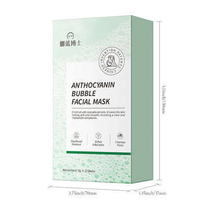 Dr. NL Nalan Anthocyanin Bubble Mask 5gx12 Pcs