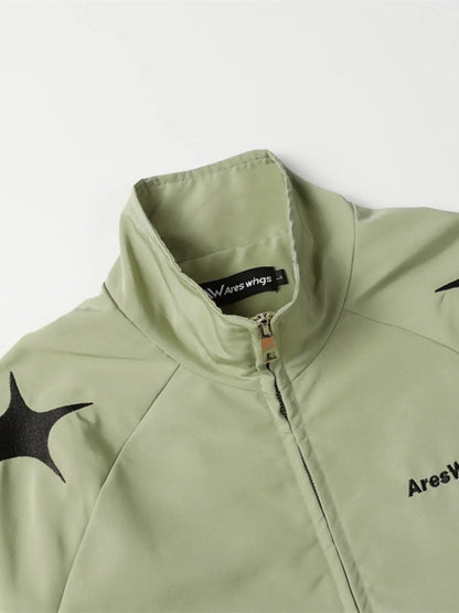 Men's Star Pattern Zip-Up Jacket
