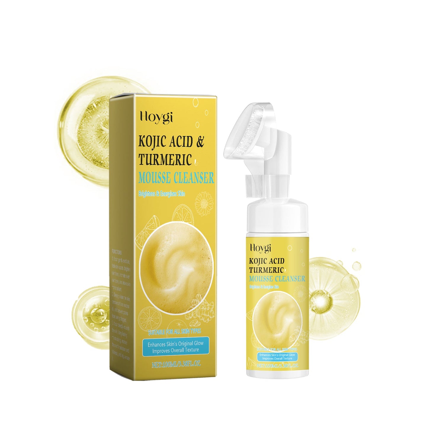 Hoygi Turmeric Gentle Cleansing Cleanser Massage Moisturizing Clean Exfoliating Gentle Skin Care Cleanser