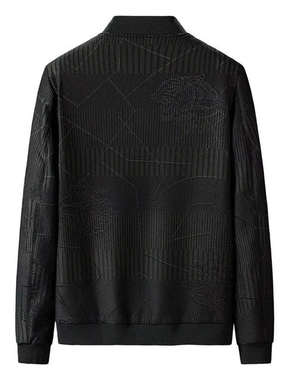 Men's Plus Size Zip Up Textured Jacket