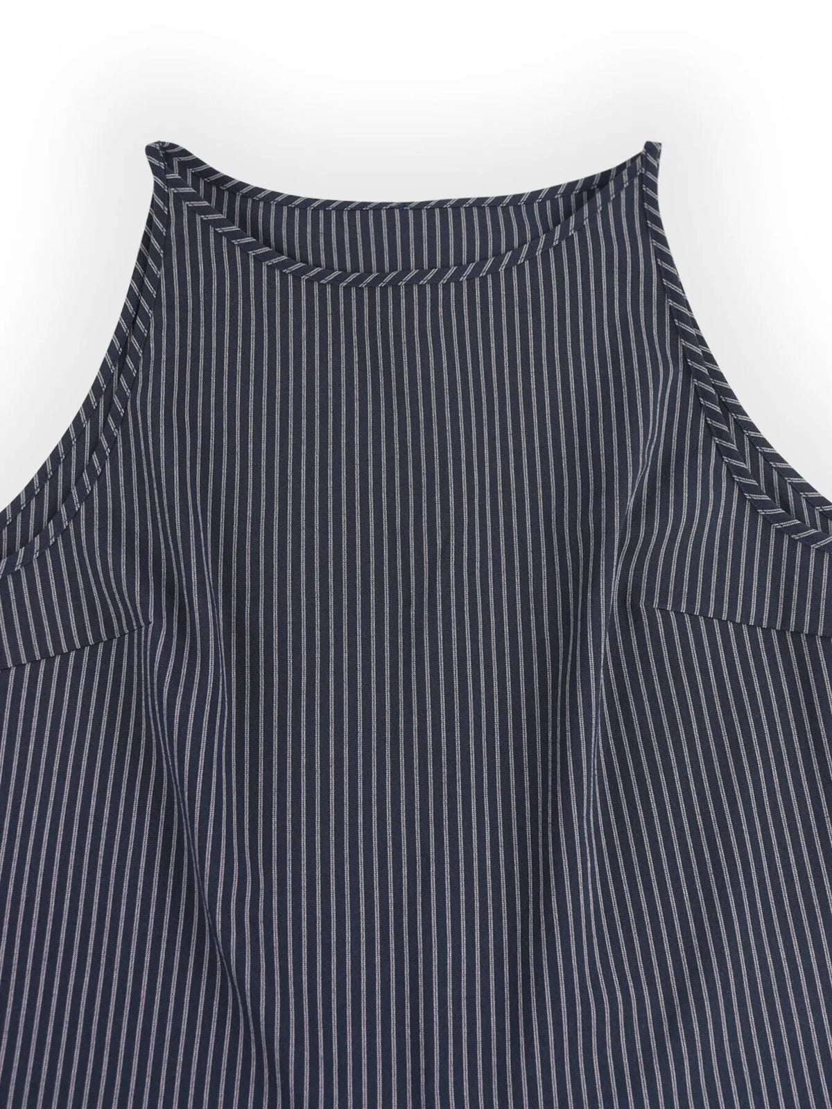 Striped Sleeveless Top and Wide-Leg Pants Set