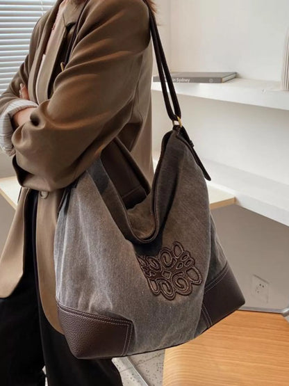 Embroidered Canvas Tote Bag