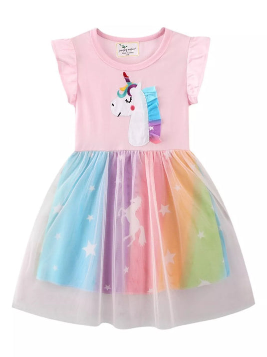 Children's Unicorn Rainbow Tutu Dress