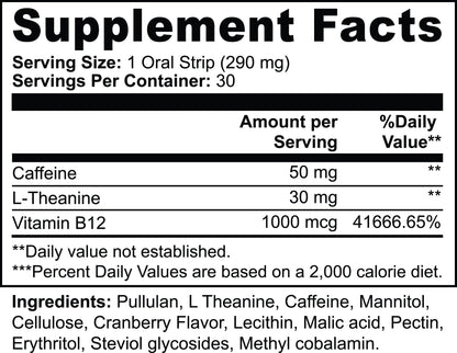 Fast Acting Energy Strips Instant Boost For Focus Stamina