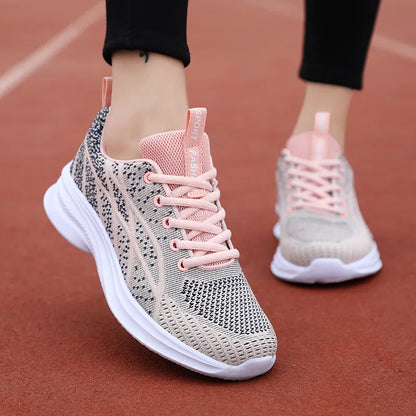 Breathable Mesh Lace Up Athletic