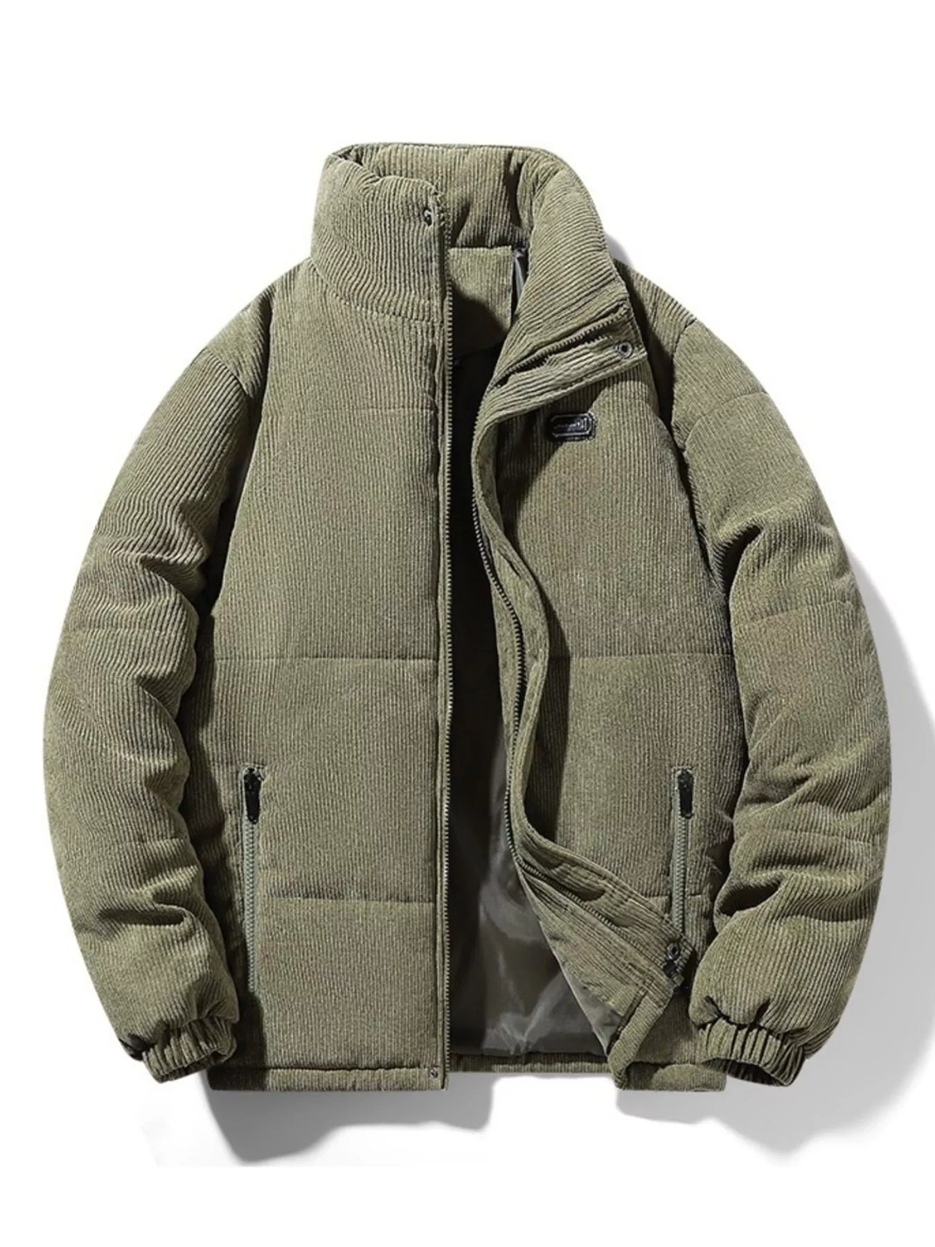 Men's Plus Size Corduroy Padded Winter Coat