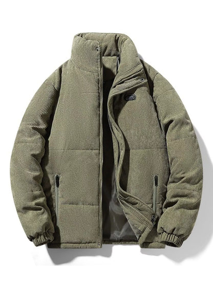 Men's Plus Size Corduroy Padded Winter Coat
