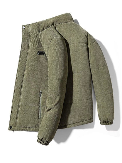 Men's Plus Size Corduroy Padded Winter Coat