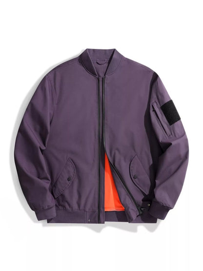 Men's Plus Size Zip Up Long Sleeve Jacket