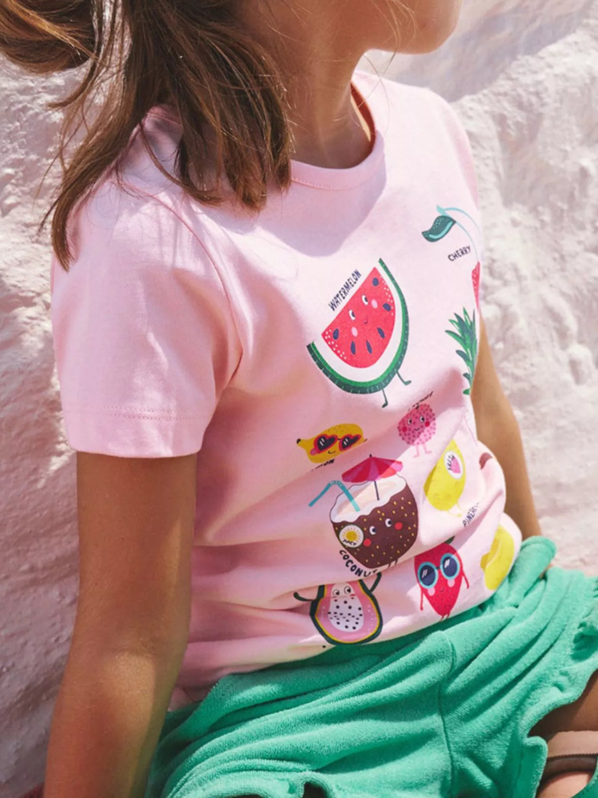 Children's Fruit Print Short Sleeve T-Shirt
