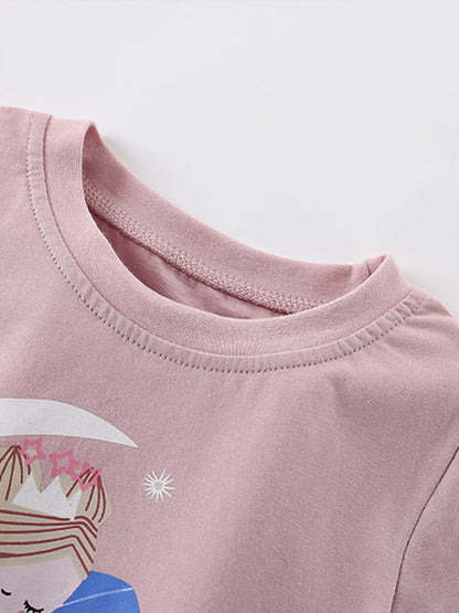 Children's Cute Fairy Graphic Short Sleeve T-Shirt