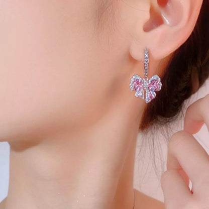 Zircon Bowknot Drop Earrings