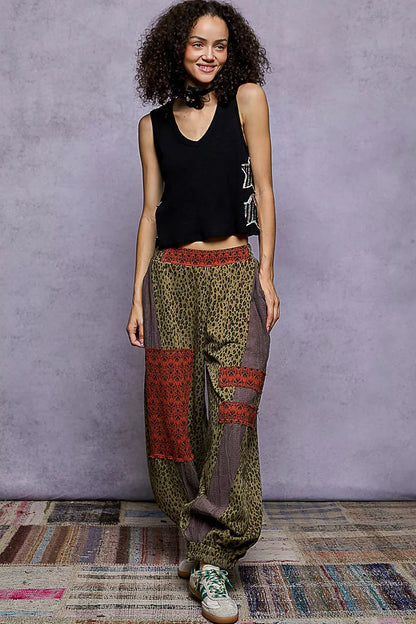 POL Star Patch V-Neck Cropped Ribbed Tank