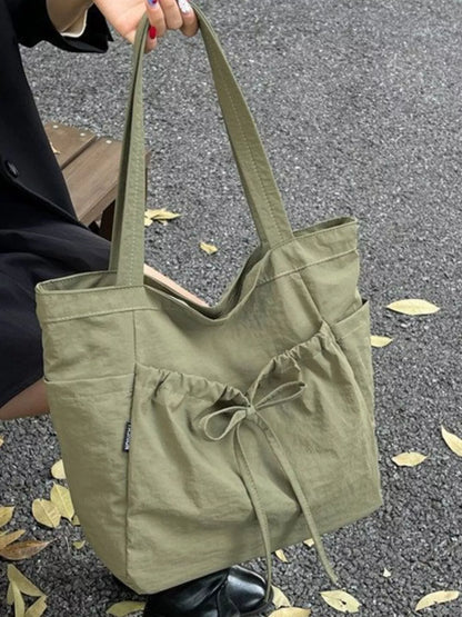 Lightweight Bow Decor Handbag