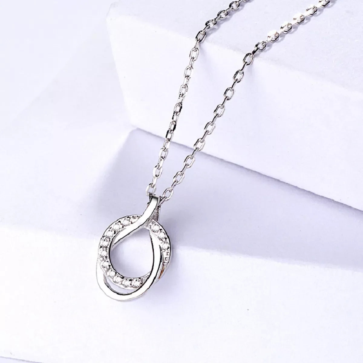 925 Sterling Silver Zircon Pendant Necklace