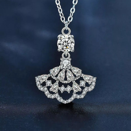 925 Sterling Silver Moissanite Pendant Necklace