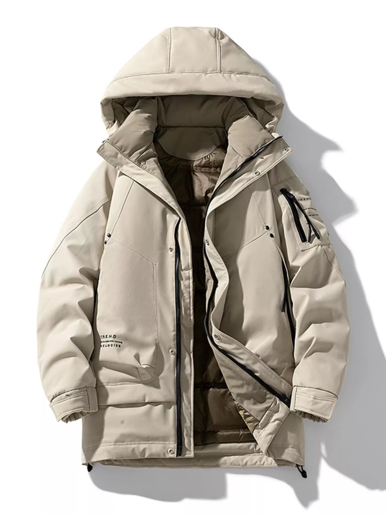 Men's Plus Size Urban Style Hooded Winter Padded Jacket
