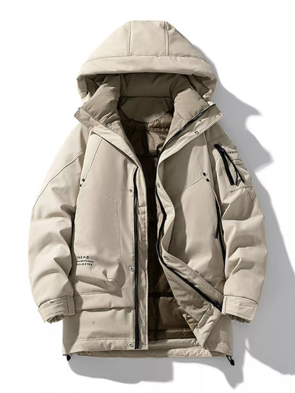 Men's Plus Size Urban Style Hooded Winter Padded Jacket