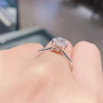 1 Carat Moissanite 925 Sterling Silver Ring