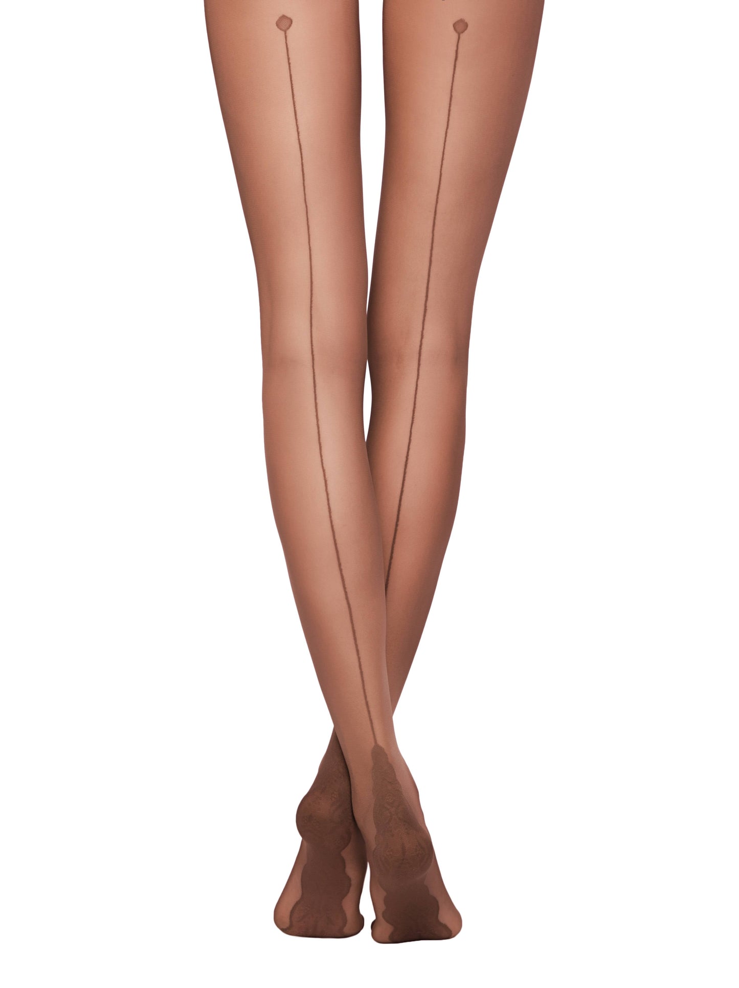 Conte Stella 20 Den - Fantasy Thin Women's Tights with a pattern "imitation of a seam along the leg" (8С-173СП)