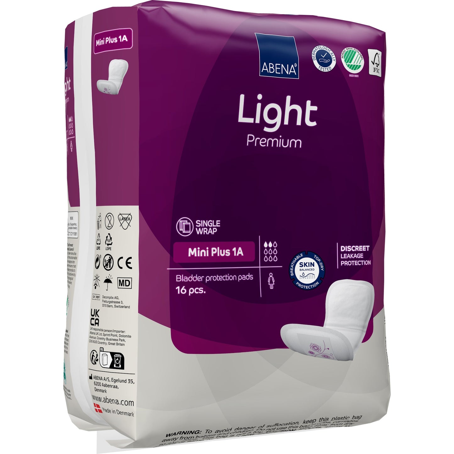 Abena Light Mini Plus 1A Bladder Control Pad