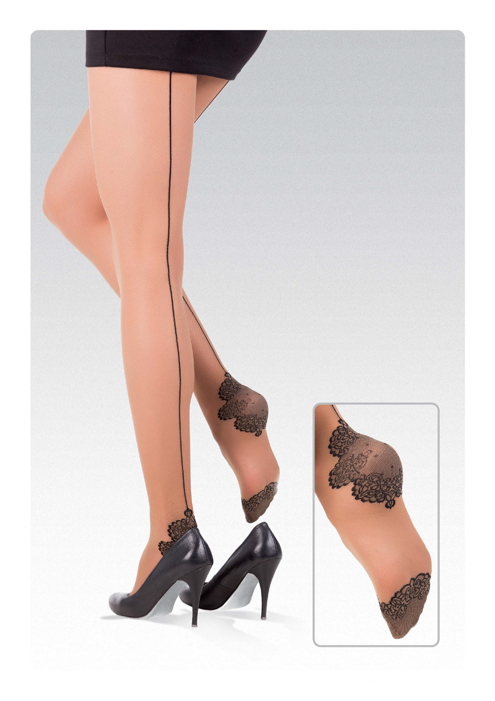 Conte Trace 20 Den - Fantasy Women's Tights with a pattern "in very small rhombuses" (17С-76СП)