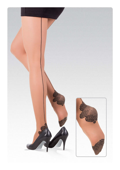 Conte Trace 20 Den - Fantasy Women's Tights with a pattern "in very small rhombuses" (17С-76СП)