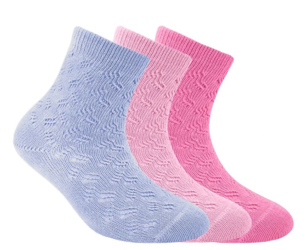 Conte-Kids Miss #7С-76СП(113) - Lot of 2 pairs Cotton Openwork Ajour Socks For Girls