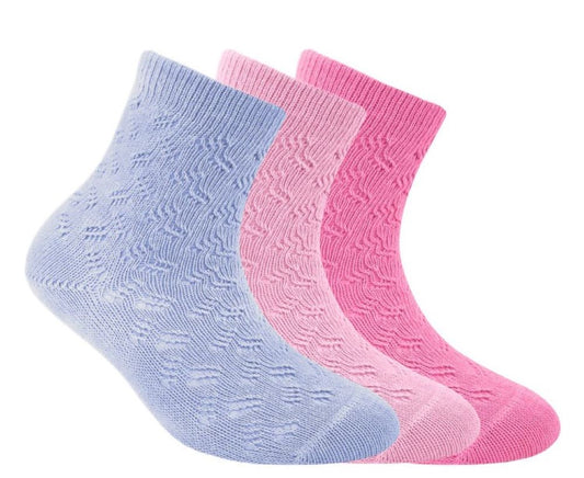 Conte-Kids Miss #7С-76СП(113) - Lot of 2 pairs Cotton Openwork Ajour Socks For Girls