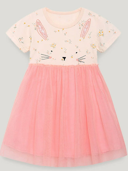 Children's Short Sleeve Tulle Dress