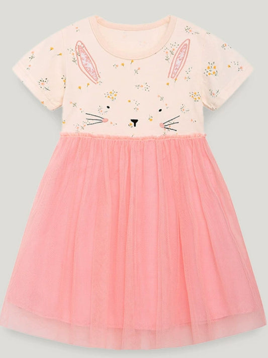 Children's Short Sleeve Tulle Dress