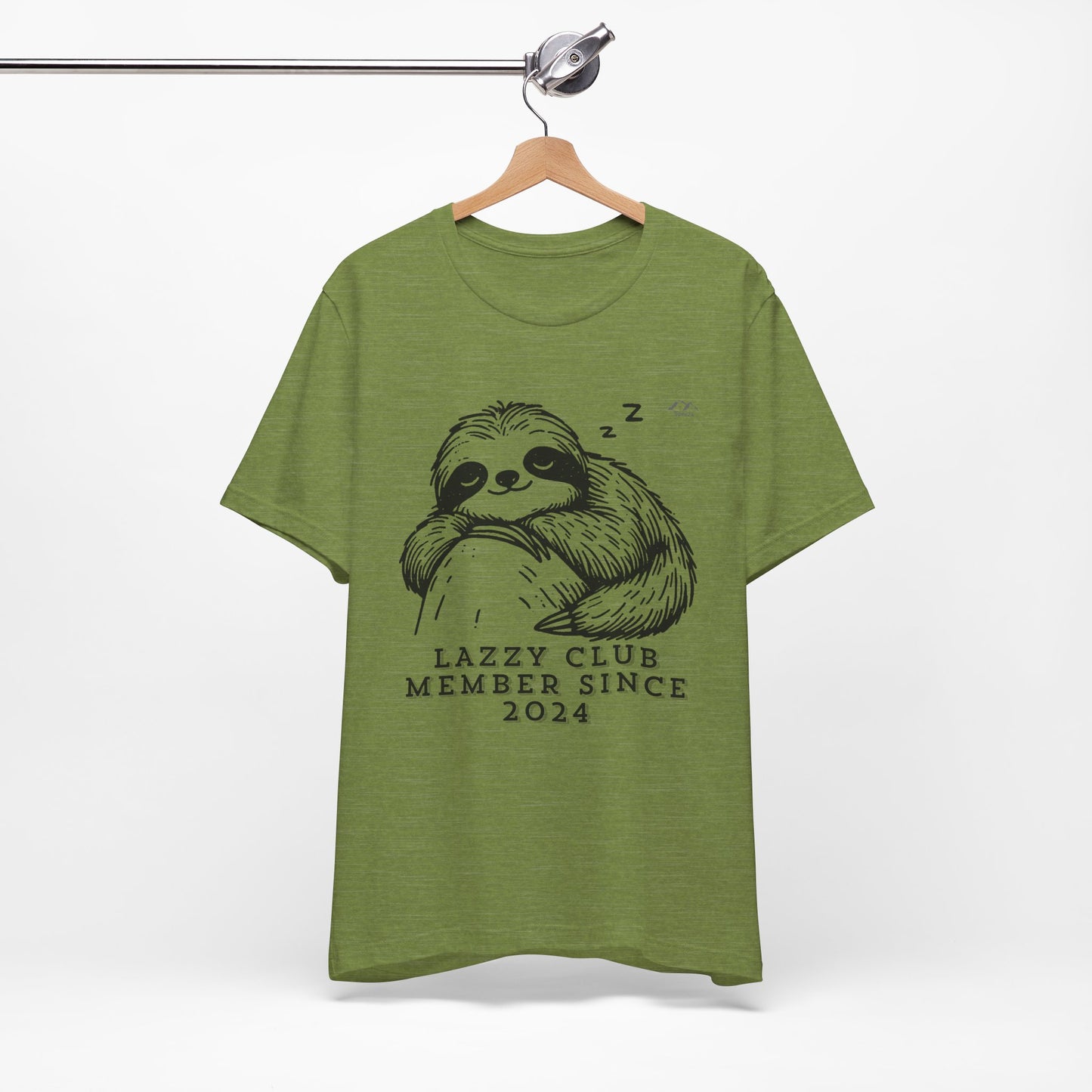 TS-093ML-24 Unisex Cute Lazy club Sloth T Shirt Slow And Steady Art